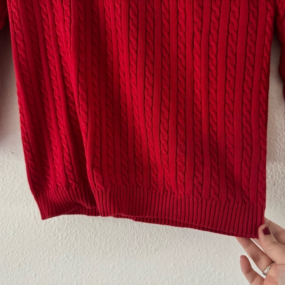 American Living Preppy Cable Knit Sweater Americana Small Old Money Ralph Lauren - Picture 7 of 9